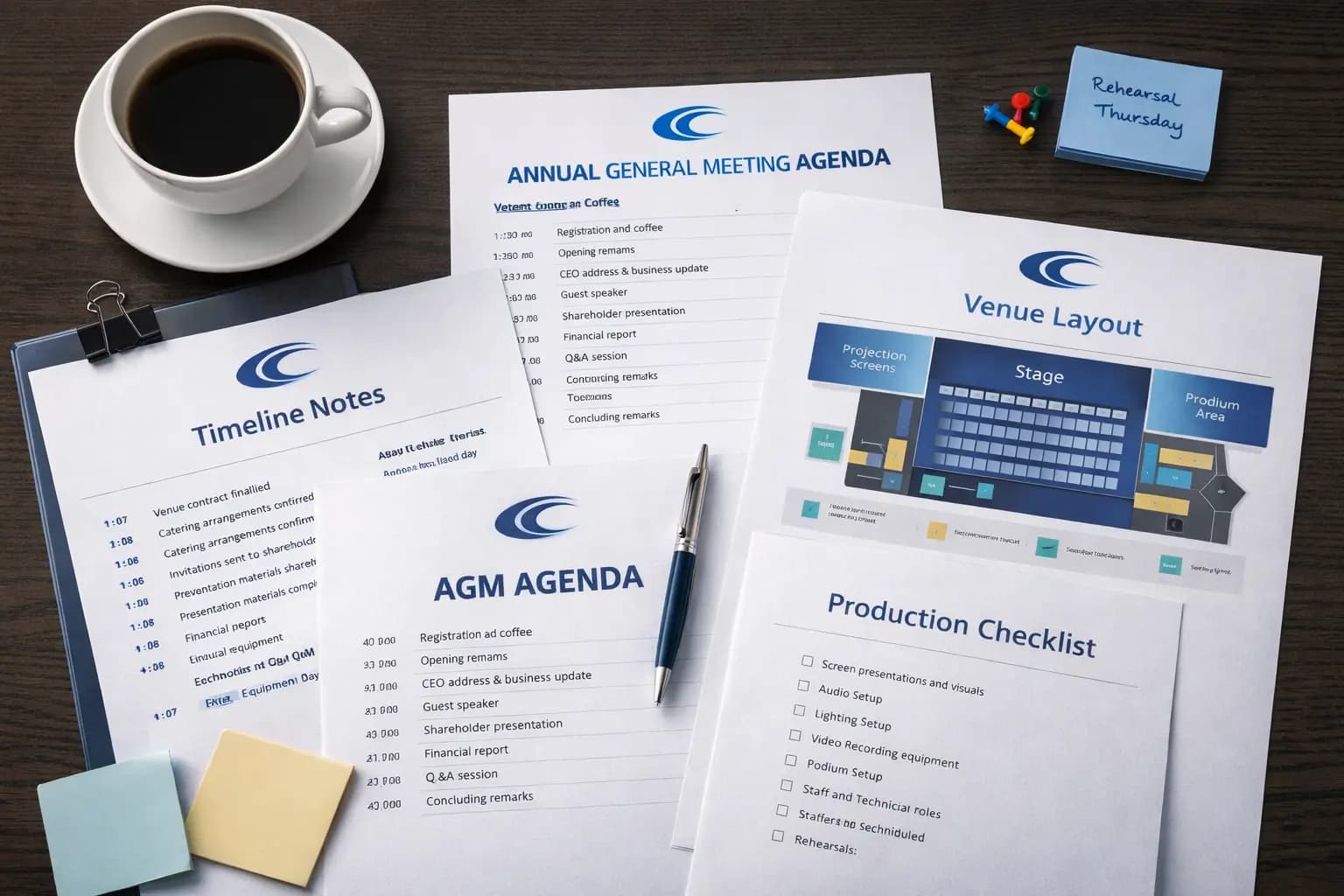 annual general meeting planning documents and checklist